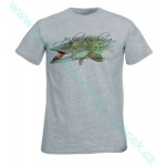 Rybářské tričko Flotsam Štika Oxford šedá