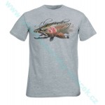 Rybářské tričko Flotsam Duhák s muškou Oxford šedá