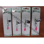třpytka rotačka ICE fish - stříbrná s černými pruhy