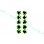 Samolepící oči 3D zelené 10ks