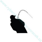 Samolepka černý rybář